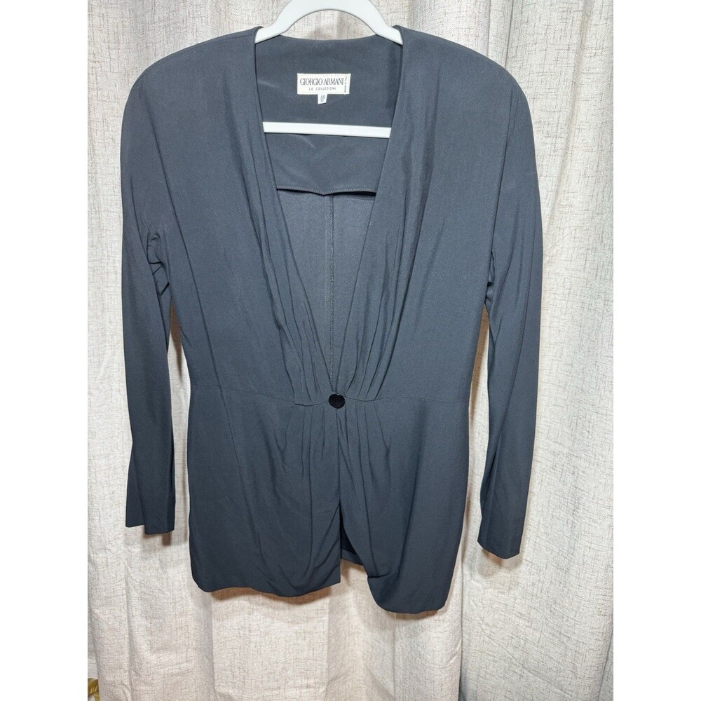 Giorgio Armani Le Collezioni Women’s Draped Front Jacket – Size IT 44 (US 10)